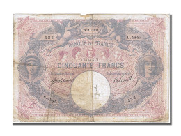 Billet, France, 50 Francs, 50 F 1889-1927 ''Bleu Et Rose'', 1913, 1913-11-24 - 50 F 1889-1927 ''Bleu Et Rose''