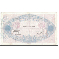 France, 500 Francs, 500 F 1888-1940 ''Bleu Et Rose'', 1940, 1940-01-18, TTB - 500 F 1888-1940 ''Bleu Et Rose''