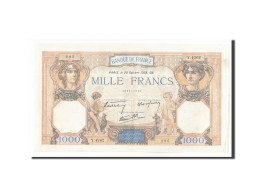 Billet, France, 1000 Francs, 1938, 1938-10-20, TTB+, Fayette:38.30, KM:90c - 1 000 F 1927-1940 ''Cérès E Mercure''