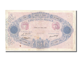 Billet, France, 500 Francs, 500 F 1888-1940 ''Bleu Et Rose'', 1928, 1928-03-19 - 500 F 1888-1940 ''Bleu Et Rose''