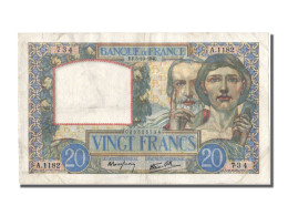 Billet, France, 20 Francs, 20 F 1939-1942 ''Science Et Travail'', 1940 - 20 F 1939-1942 ''Science Et Travail''