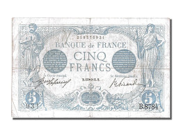 Billet, France, 5 Francs, 5 F 1912-1917 ''Bleu'', 1915, 1915-11-13, TB+ - 5 F 1912-1917 ''Bleu''