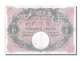 Billet, France, 50 Francs, 50 F 1889-1927 ''Bleu Et Rose'', 1919, 1919-09-09 - 50 F 1889-1927 ''Bleu Et Rose''