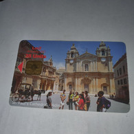 Malta-(MLT-290/A)-st.paul's Cathedral Mdina-(45)-(38units)-(004530626)-(look Out Side Chip)-used Card+1card Prepiad Free - Malte