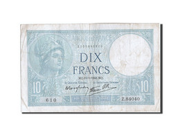 Billet, France, 10 Francs, 10 F 1916-1942 ''Minerve'', 1941, 1941-01-16, TB+ - 10 F 1916-1942 ''Minerve''
