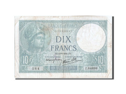 Billet, France, 10 Francs, 10 F 1916-1942 ''Minerve'', 1941, 1941-06-19, TB+ - 10 F 1916-1942 ''Minerve''