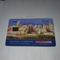 Malta-(MLT-321)-hagar Qim Temples-(48)-(lm2--4.66€)-(s/n-7245293)-(look Out Side Chip)-used Card+1card Prepiad Free - Malte