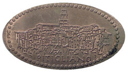 04285 GETTONE TOKEN JETON FICHA TOSCANA TURISTICO PITIGLIANO - Pièces écrasées (Elongated Coins)