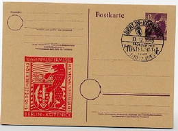 BERLIN P4 ZC/02e Postkarte WARENMUSTERMESSE Sost.  1945 - Entiers Postaux