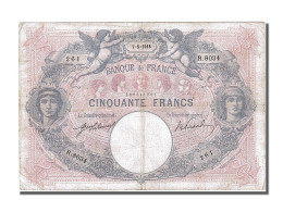 Billet, France, 50 Francs, 50 F 1889-1927 ''Bleu Et Rose'', 1918, 1918-05-07 - 50 F 1889-1927 ''Bleu Et Rose''