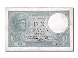 Billet, France, 10 Francs, 10 F 1916-1942 ''Minerve'', 1940, 1940-11-07, SUP - 10 F 1916-1942 ''Minerve''