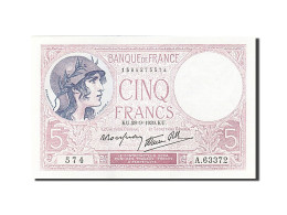 Billet, France, 5 Francs, 1917, 1939-09-28, SPL+, Fayette:4.10, KM:83 - 5 F 1917-1940 ''Violet''