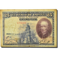 Billet, Espagne, 25 Pesetas, 1928, 1928-08-15, KM:74a, TB+ - 1-2-5-25 Pesetas