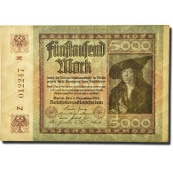 Billet, Allemagne, 5000 Mark, 1922, 1922-12-02, KM:81d, TTB+ - 5000 Mark