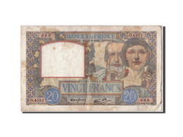 Billet, France, 20 Francs, 20 F 1939-1942 ''Science Et Travail'', 1941 - 20 F 1939-1942 ''Science Et Travail''