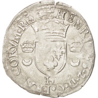 Monnaie, France, Douzain Aux Croissants, 1550, La Rochelle, TTB, Billon - 1547-1559 Heinrich II.