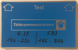 FRANCE : A21 TEST Chiffres Inscrites Noir 6.37-5.83 MINT - Télécartes Holographiques