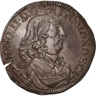 Monnaie, Monaco, Honore II, Scudo, Ecu, 60 Sols, 1653, Monaco, SUP, Argent - 1505-1795 From Lucien Ier To Honoré III