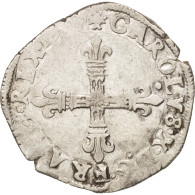 France, Charles X, 1/4 Ecu, 1597, Nantes, TB+, Argent, Sombart:4670 - 1589-1610 Enrico IV