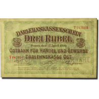 Billet, Allemagne, 3 Rubel, 1916, 1916-04-17, KM:R123a, TTB - Other & Unclassified