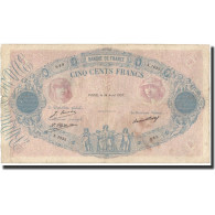 France, 500 Francs, 1927-04-14, TB, Fayette:30.30, KM:66k - 500 F 1888-1940 ''Bleu Et Rose''