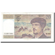 France, 20 Francs, Debussy, 1980, TTB, Fayette:F66.01W6, KM:151a - 20 F 1980-1997 ''Debussy''