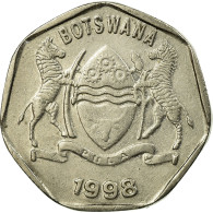 Monnaie, Botswana, 25 Thebe, 1998, British Royal Mint, TTB, Nickel Plated Steel - Botswana