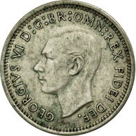 Monnaie, Australie, George VI, Threepence, 1951, TTB, Argent, KM:44 - Threepence