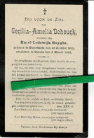 Cecilia Dehouck Wed Karel Huyghe O Steenkerke 1813 + Veurne 1902 - Devotieprenten