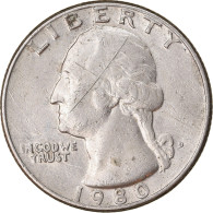 Monnaie, États-Unis, Washington Quarter, Quarter, 1980, U.S. Mint, Denver, TTB - 1979-1999: Anthony