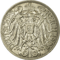 Monnaie, GERMANY - EMPIRE, Wilhelm II, 25 Pfennig, 1909, Karlsruhe, TTB+ - 25 Pfennig