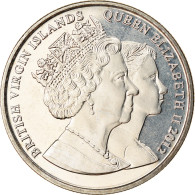 Monnaie, BRITISH VIRGIN ISLANDS, Dollar, 2012, Franklin Mint, Reine Elizabeth à - Britse Maagdeneilanden