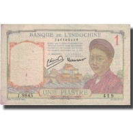 Billet, FRENCH INDO-CHINA, 1 Piastre, KM:54c, TB+ - Indochine