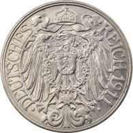 Monnaie, GERMANY - EMPIRE, Wilhelm II, 25 Pfennig, 1911, Berlin, TTB, Nickel - 25 Pfennig