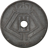 Monnaie, Belgique, 25 Centimes, 1945, TTB, Zinc, KM:132 - 10 Cent & 25 Cent