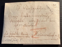 LINZ R.I (AM RHEIN =Preussen/Rheinland/RB Koblenz/LK Neuwied) Vorphila Brief "franco Cassel Bei Mainz" (Thurn Und Taxis) - Préphilatélie