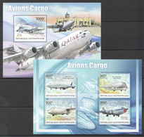 CA849 2012 CENTRAL AFRICA CENTRAFRICAINE AVIATION AVIONS CARGO 1KB+1BL MNH - Avions