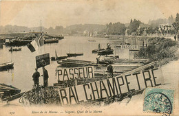 Nogent Sur Marne * Quai De La Marne * Passeur * Bal Champêtre * Péniche Batellerie - Nogent Sur Marne