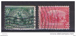 U.S.A.  1907  JAMESTOWN  -  2  USED  STAMPS  -  YV/TELL. 164 + 165 - Used Stamps