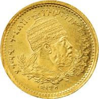 Éthiopie, Menelik II, 1/4 Werk, 1897, Paris, Or, SUP, KM:16 - Ethiopie