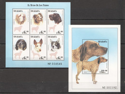 VV394 NICARAGUA ANIMALS DOGS EL MUNDO DE LOS PERROS 1KB+1BL MNH - Dogs