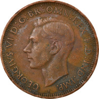 Monnaie, Australie, George VI, Penny, 1942, TB+, Bronze, KM:36 - Penny