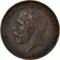 Monnaie, Grande-Bretagne, George V, Farthing, 1923, TTB, Bronze, KM:808.2 - B. 1 Farthing