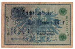 Germania - 100 Mark 1908    ++++++++ - 100 Mark