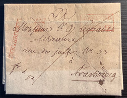 ZWEIBRÜCKEN PP (Bayern Pfalz)1824 Brief>Strasbourg France Levrault Libraire(PHILATELIE)"BAVIÉRE PAR WISSENBOURG" (lettre - Precursores