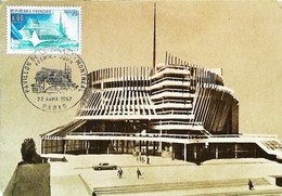 ► Exposition Universelle De Montréal 1967 - Carte Maximum Card ARCHITECTE M Jean Faugeron (Maquette Pavillon De France) - Cartoline Maximum