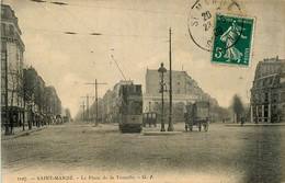 St Mandé * La Place De La Tourelle * Tramway Tram * Café Restaurant De La Tourelle - Saint Mande