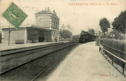 Villeneuve Triage * La Gare * Train Locomotive * Ligne Chemin De Fer Du Val De Marne - Villeneuve Saint Georges