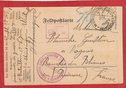 Carte En FM Du Camp De Munsingen Vers Rognes (Peretti)  1915 Kommandantur Kriegsgefangenen-lager - 1. Weltkrieg 1914-1918