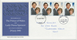 GB 22.7.1981/29.7.1981 The Royal Wedding (2 Sets) On Superb FDC With Rare FDI - 1981-1990 Decimale Uitgaven